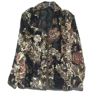 Reversible Black & Cream Tapestry Woman's Jacket
